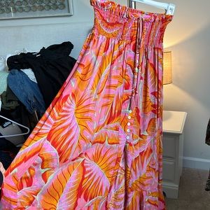 Pink and Coral Maxi Skirt